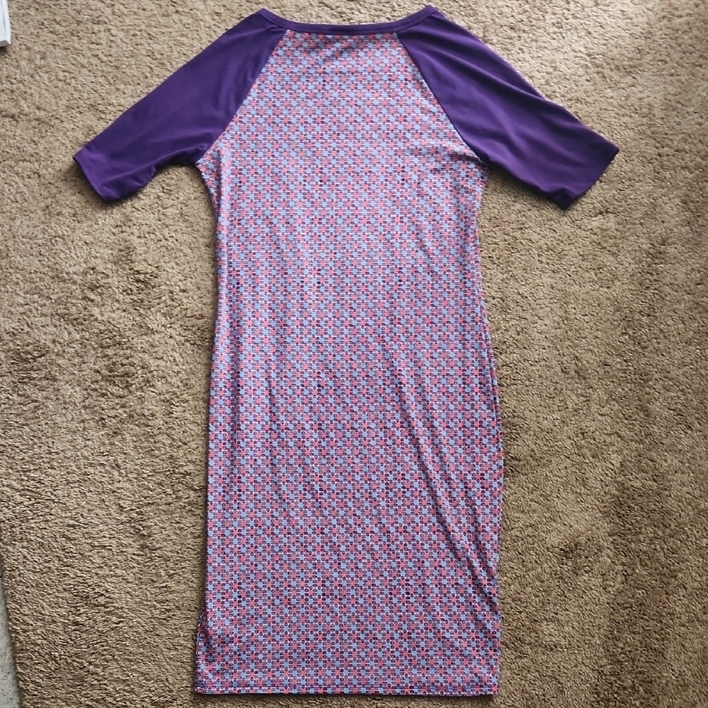 LuLaRoe Purple and Multicolor Top - Picture 3 of 5